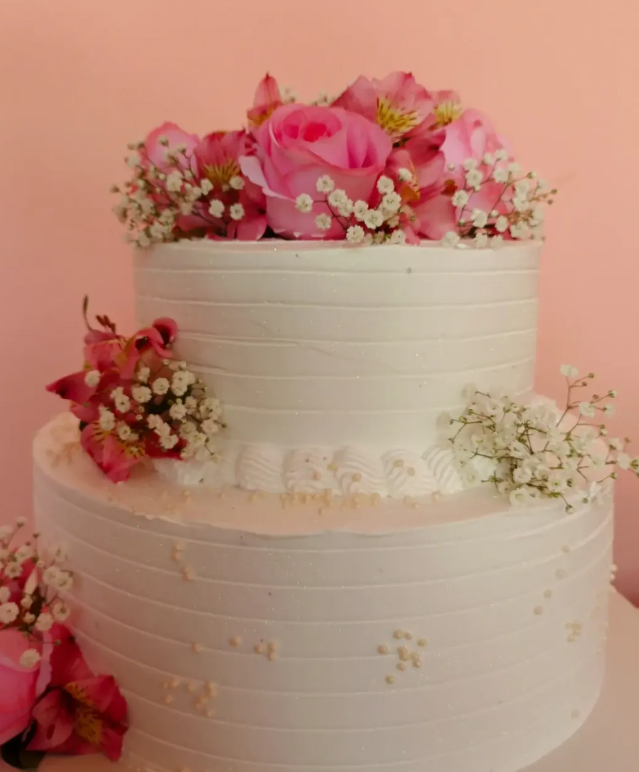 Bolo de Casamento Floral S&A Gourmet Festas